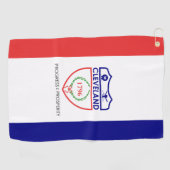 Vlag van Cleveland, Ohio Golfhanddoek (Horizontaal)