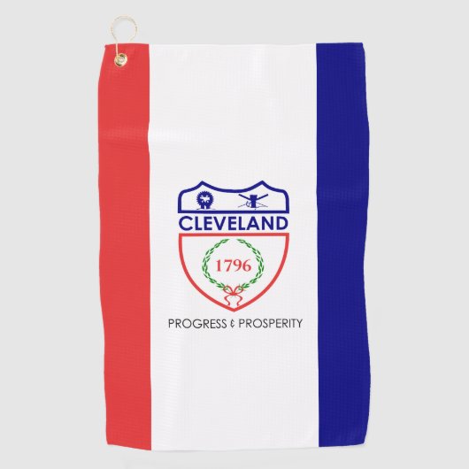 Vlag van Cleveland, Ohio Golfhanddoek (Voorkant)