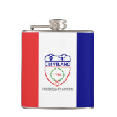 Vlag van Cleveland, Ohio Hip Flask Heupfles (Voorkant)
