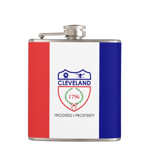 Vlag van Cleveland, Ohio Hip Flask Heupfles (Voorkant)
