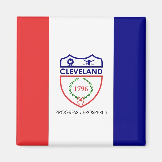 Vlag van Cleveland (Ohio) Magneet (Voorkant)