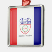 Vlag van Cleveland (Ohio) Metalen Ornament (Links)