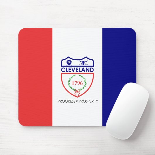 Vlag van Cleveland (Ohio) Muismat (Met muis)