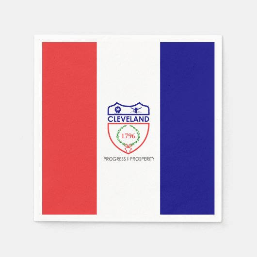 Vlag van Cleveland, Ohio Napkins Servet (Voorkant)