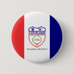 Vlag van Cleveland, Ohio Pinback Button