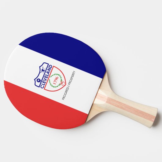 Vlag van Cleveland, Ohio Ping-Pong Paddle Tafeltennisbatje (Zijkant)