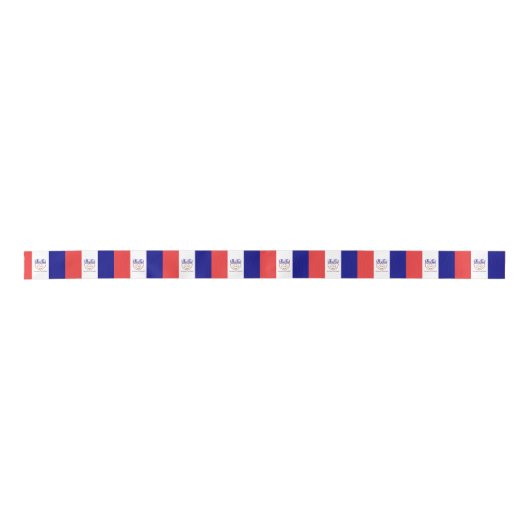 Vlag van Cleveland, Ohio Satin Ribbon Satijnen Lint (Voorkant)