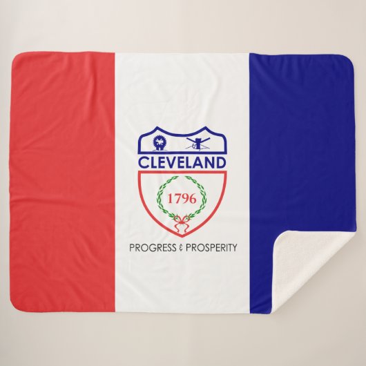 Vlag van Cleveland (Ohio) Sherpa Deken (Voorkant (horizontaal))