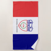 Vlag van Cleveland (Ohio) Strandlaken (Voorkant)