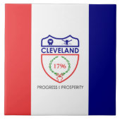 Vlag van Cleveland (Ohio) Tegeltje (Voorkant)