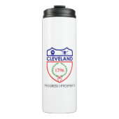 Vlag van Cleveland, Ohio Thermal Tumbler Thermosbeker (Voorkant)