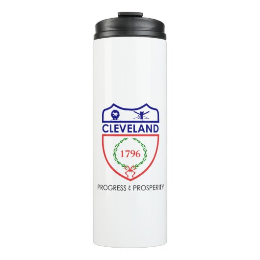 Vlag van Cleveland, Ohio Thermal Tumbler Thermosbeker (Voorkant)