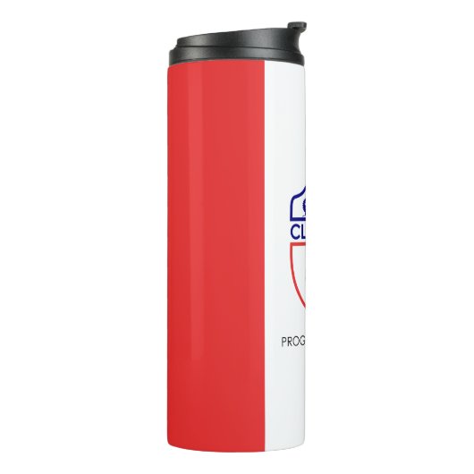 Vlag van Cleveland, Ohio Thermal Tumbler Thermosbeker (Gedraaid links)