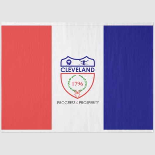 Vlag van Cleveland (Ohio) Tissuepapier (Voorkant)