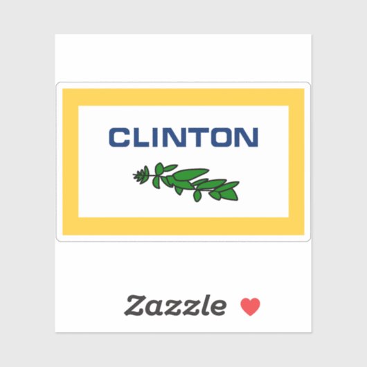 Vlag van Clinton County, Michigan Sticker (Vel)