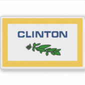 Vlag van Clinton County, Michigan Sticker (Voorkant)