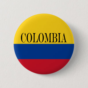 Vlag van Colombia Bandera De Colombia Ronde Button 5,7 Cm