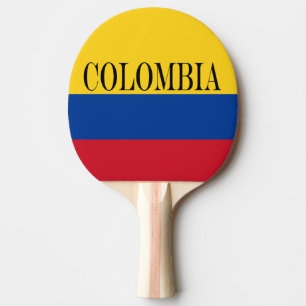 Vlag van Colombia Bandera DE Colombia Tafeltennisbatje