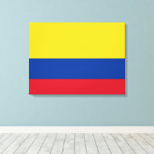 Vlag van Colombia Canvas Afdruk (Insitu (Houten vloer))