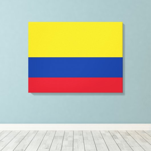 Vlag van Colombia Canvas Afdruk (Insitu (Houten vloer))
