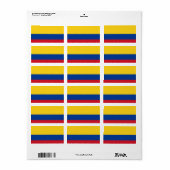 Vlag van Colombia Etiket (Full Sheet)