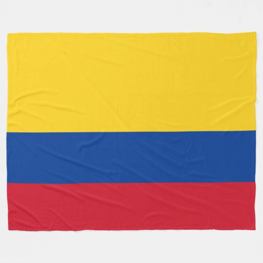 Vlag van Colombia Fleece Deken (Voorkant (Horizontaal))