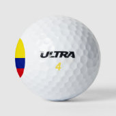 Vlag van Colombia, gelabeld Golfballen (Logo)