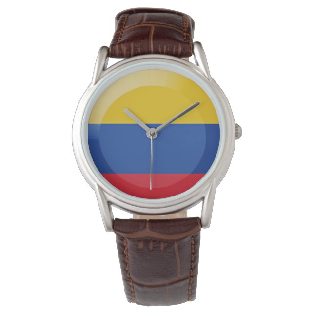 Vlag van Colombia Horloge (Voorkant)