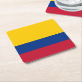 Vlag van Colombia Kartonnen Onderzetters (Schuin)