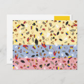 Vlag van Colombia met beroemde artikelen van het l Briefkaart (Voorkant / Achterkant)