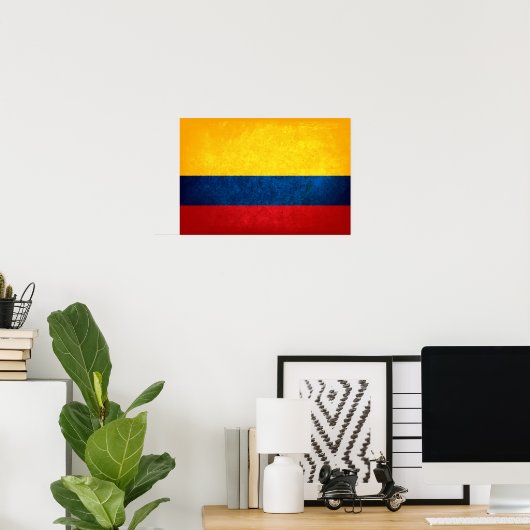 Vlag van Colombia Poster (Thuiskantoor)