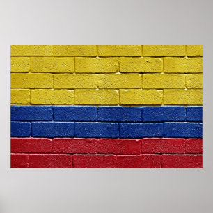 Vlag van Colombia Poster