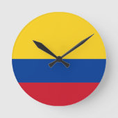 Vlag van Colombia Ronde Klok (Voorkant)