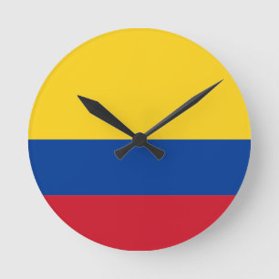 Vlag van Colombia Ronde Klok