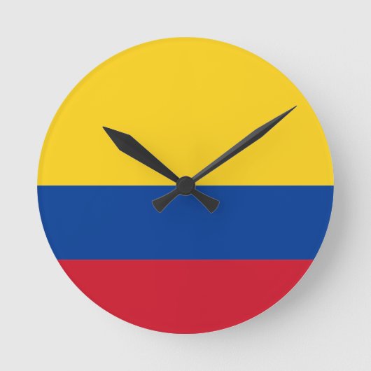 Vlag van Colombia Ronde Klok (Voorkant)