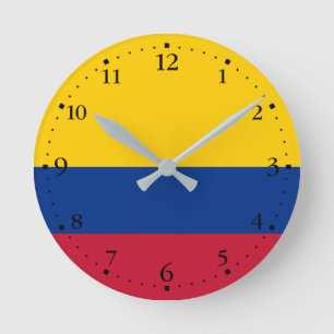 Vlag van Colombia Ronde Klok