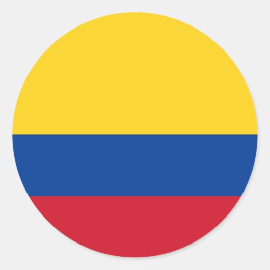 Vlag van Colombia Ronde Sticker (Voorkant)