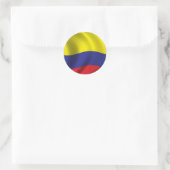 Vlag van Colombia Ronde Sticker (Tas)