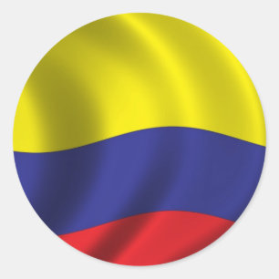 Vlag van Colombia Ronde Sticker