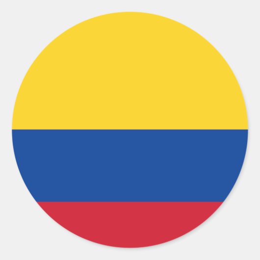 Vlag van Colombia Ronde Sticker (Voorkant)
