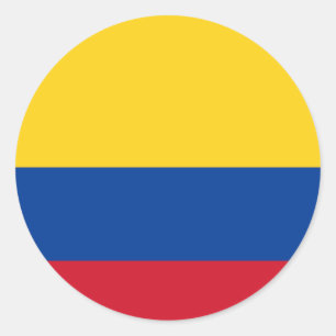 Vlag van Colombia Ronde Sticker