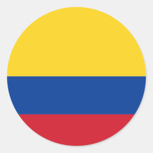 Vlag van Colombia Ronde Sticker