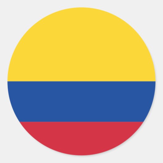 Vlag van Colombia Ronde Sticker (Voorkant)