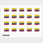 Vlag van Colombia Ronde Sticker (Vel)