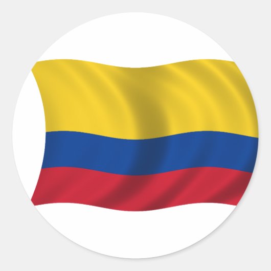 Vlag van Colombia Ronde Sticker (Voorkant)