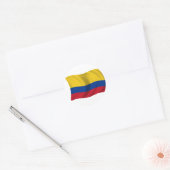 Vlag van Colombia Ronde Sticker (Envelop)