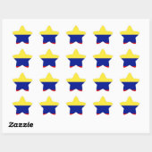 Vlag van Colombia Ster Sticker (Vel)