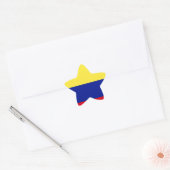 Vlag van Colombia Ster Sticker (Envelop)