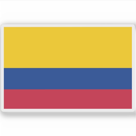 Vlag van Colombia Sticker (Voorkant)