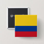 Vlag van Colombia Vierkante Button 5,1 Cm (Voorkant /achterkant)